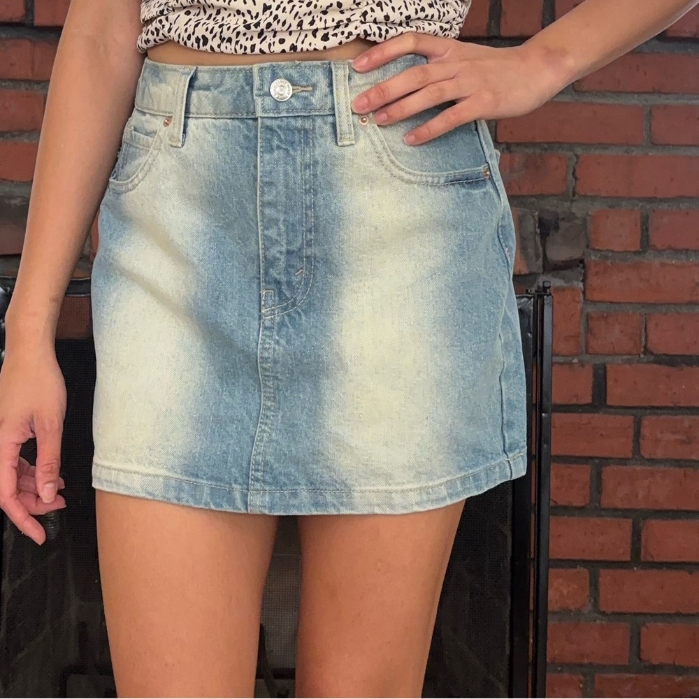 Wild Fable Blue Casual Mini Skirt